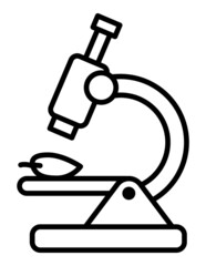Microscope Flat Icon Isolated On White Background