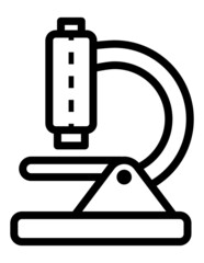 Microscope Flat Icon Isolated On White Background