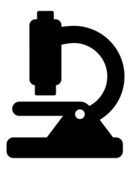 Microscope Flat Icon Isolated On White Background