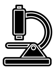 Microscope Flat Icon Isolated On White Background