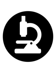 Microscope Flat Icon Isolated On White Background