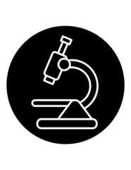 Microscope Flat Icon Isolated On White Background