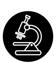 Microscope Flat Icon Isolated On White Background