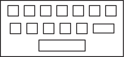 Keyboard Icon - black & white