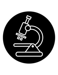 Microscope Flat Icon Isolated On White Background