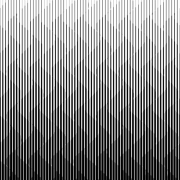 Geometric seamless border. Gradient pattern. Halftone linear texture. Abstract line gradation for design prints. Modern intricate lattice. Black simple patern on white background. Vector illustration