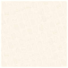 Fototapeta na wymiar Easter Eggs Pattern Background In Neutral Colors For Websites, Posts And Wallpapers. Vector Illustration.