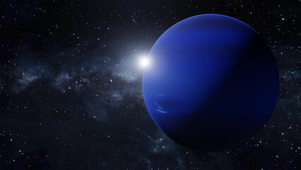 Neptune realistic 3D representaton. High quality