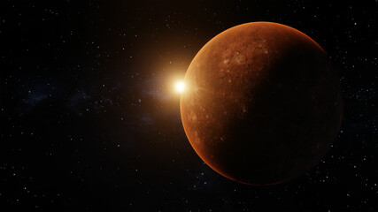 Obraz na płótnie Canvas Mars realistic 3D representaton. High quality