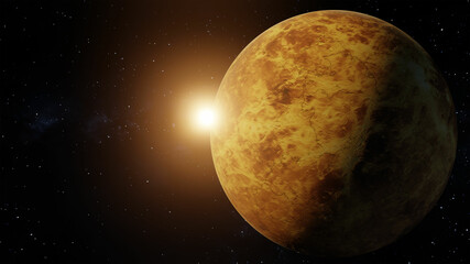 Venus realistic 3D representaton. High quality