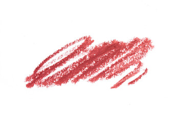 Lip liner stroke on white background- Image