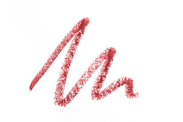 Lip liner stroke on white background- Image