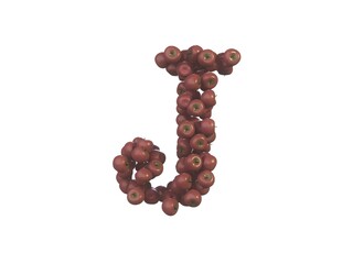 Apple Themed Font Letter J