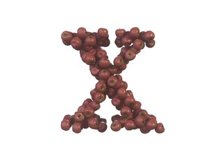 Apple Themed Font Letter X