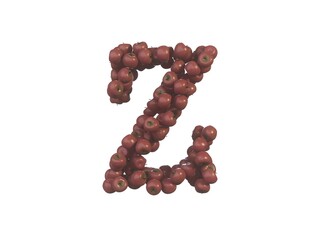 Apple Themed Font Letter Z