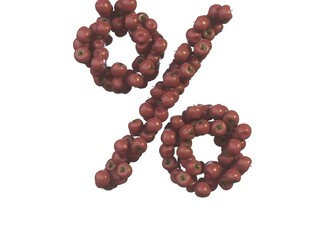 Apple Themed Font Percent Sign