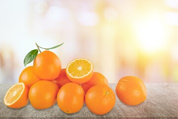 Fresh ripe mandarin oranges fruit or tangerines