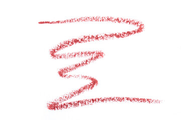 Lip liner stroke on white background- Image