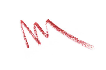 Lip liner stroke on white background- Image