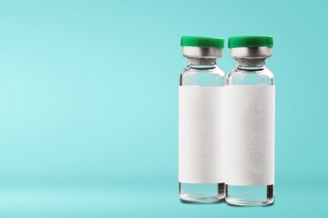 A new covid-19 vaccine ampoule or vial. Concept new vaccine for coronavirus