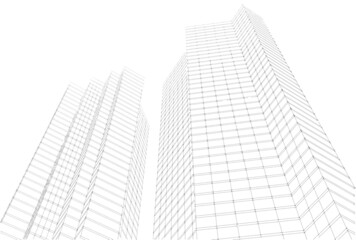 Fototapeta premium city architecture sketch