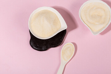 Bowl With Hydrolyzed Collagen Protein Powder