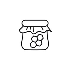  jar of honey icons  symbol vector elements for infographic web