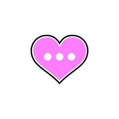 pink heart love with chat icon vector illustration