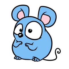 Small character mouse minimalism animal illustration cartoon