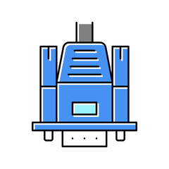 vga computer monitor cable color icon vector illustration