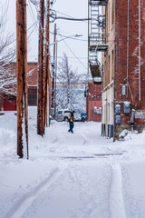 Klamath Falls Oregon winter snow scene