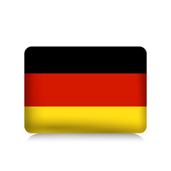 Germany Flag Glossy Design with Rounded Corners