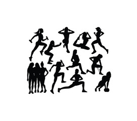 Fitness and Gym Silhouettes, art vector design

