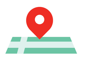 現在地・所在地の地図のイラスト