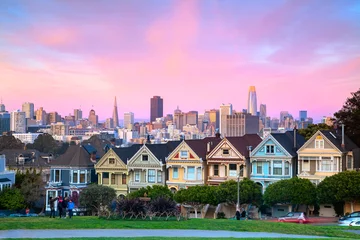 Poster Painted Ladies in San Francisco, California © Jennifer Chen