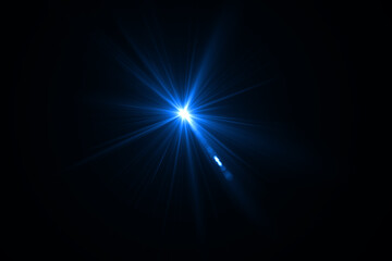 lens flare effect on black background