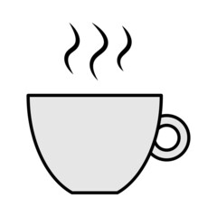 Cup black white for web design. Simple vector illustration. stock image. 