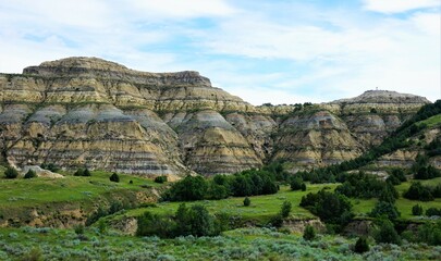 Layered Buttes in Theodore Roosevelt National Park 