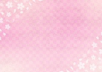 和紙　和風　背景　フレーム　桜　春　ピンク　