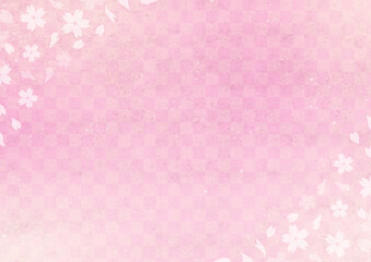 和紙　和風　背景　フレーム　桜　春　ピンク　