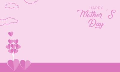 Mother's Day background copy space, suitable for educational activities, banners, covers, posters, social media posts, etc