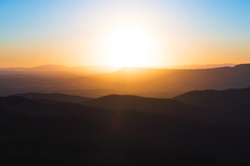 Sunset over the mountains in Virginia's Shenandoah National Park!