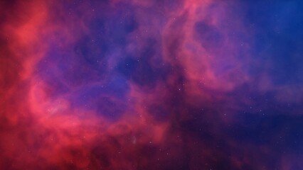 nebula gas cloud in deep outer space, science fiction illustrarion, colorful space background with stars 3d render