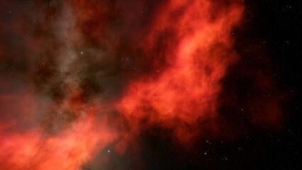 Obraz na płótnie Canvas nebula gas cloud in deep outer space, science fiction illustrarion, colorful space background with stars 3d render