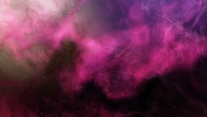 nebula gas cloud in deep outer space, science fiction illustrarion, colorful space background with stars 3d render
