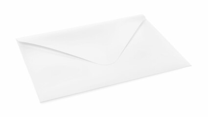 One simple paper envelope isolated on white