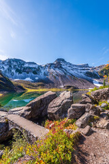 majestic mountains with forest foreground in Vancouver, Canada, North America.