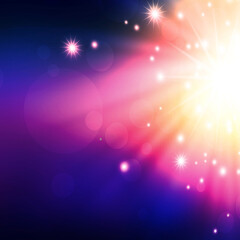abstract background with flashes and rays