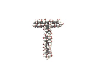 Bowling Pin Themed Font Letter T