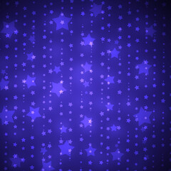 Abstract stars on blue background